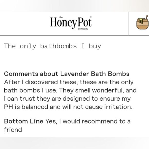 The Honey Pot Calming Lavender Bath Bombs pH Balanced Natural Healthy 9 Count - Picture 10 of 12